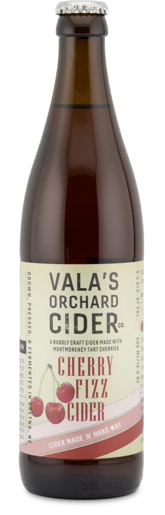 Epsen Hillmer Label Co, client example, beverage glass bottle label printing for Vala's Ciders