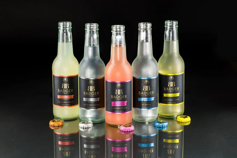 Badger drink bottles, beverage labeling printed by Epsen Hillmer Graphics Co in Omaha, NE